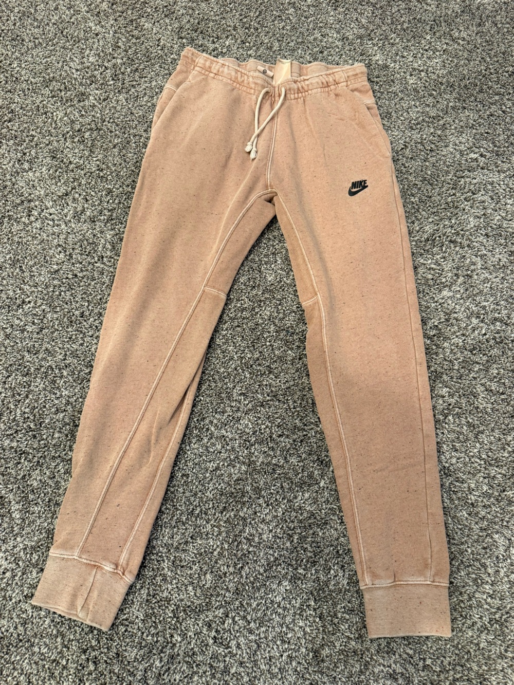 Nike Sportswear Men’s Small Pink Speckled Jogger Sweatpants Drawstring
